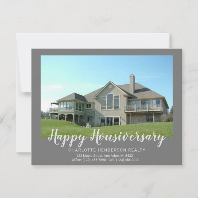 Foto Happy Housiversary Buyer Anniversary Card (Vorderseite)