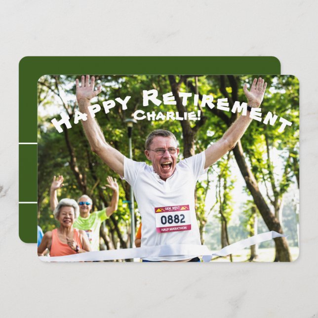 Foto Happy Retirement Celebration Einladung (Vorne/Hinten)