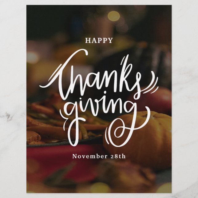 Foto Happy Thanksgiving Social Media Flyer (Vorne)