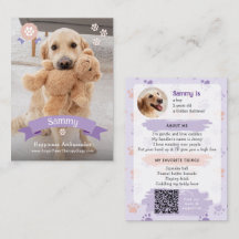 Foto Haustier-Tauschkarte, QR-Code Therapiehund