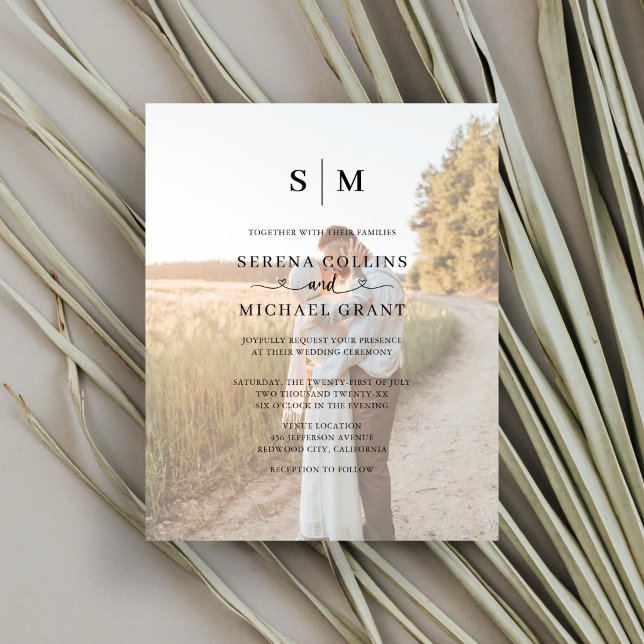 Foto Heart Calligraphy Wedding Flyer (Von Creator hochgeladen)