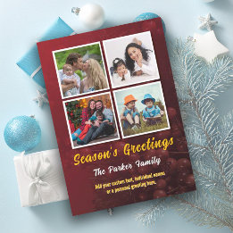 Foto Heilige Beere, rot Instagram Weihnachtskarte Feiertagskarte