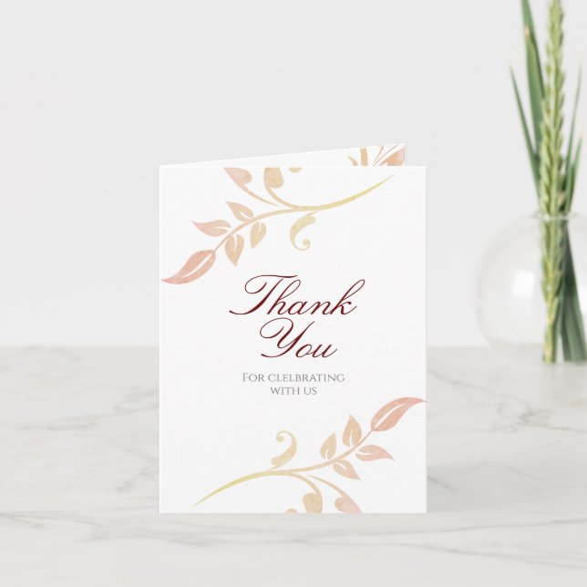 Foto Herbstwirbel Dankeskarte (Vorderseite)