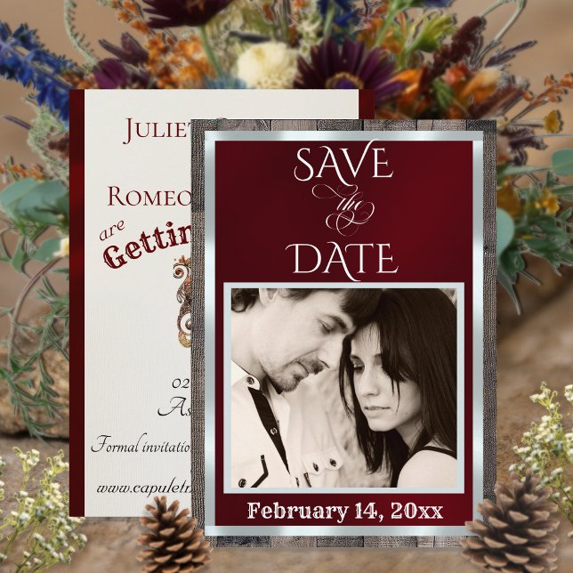 Foto & Herz - Burgund Save The Date (Von Creator hochgeladen)