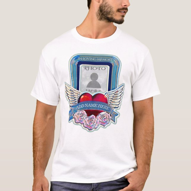 Foto | Herz, Engel Wings, Rose T-Shirt (Vorderseite)