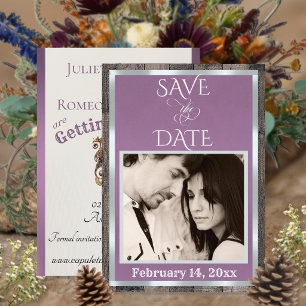 Foto & Herz - Lavendel Save The Date