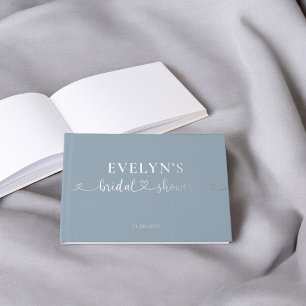 Foto Herz Schrift Bridal Shower Blau Gästebuch