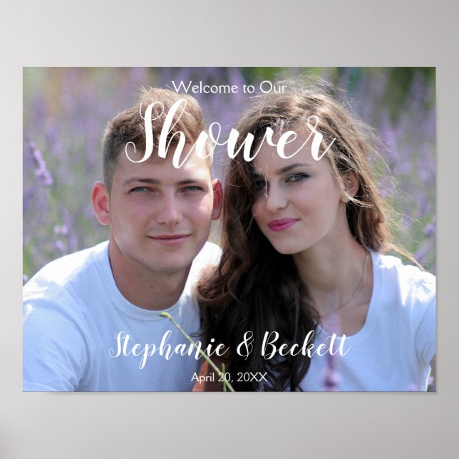 Foto Herzlich willkommen auf unserem Duschgel Poster (Vorne)