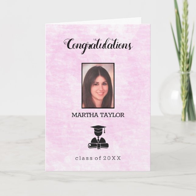 Foto Herzlichen Glückwunsch Abschlüsse Feiertagskarte (Vorderseite)