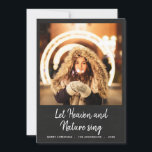 Foto "Himmel und Natur" mit Sing Chalkboard gelass Feiertagskarte<br><div class="desc">Foto "Himmel und Natur" mit Sing Chalkboard gelassen</div>