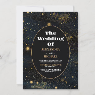 Foto Himmelsmond Goldene Hochzeit Einladung