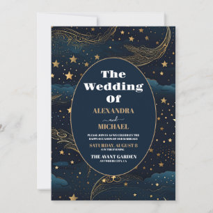 Foto Himmelsmond Goldene Hochzeit Einladung
