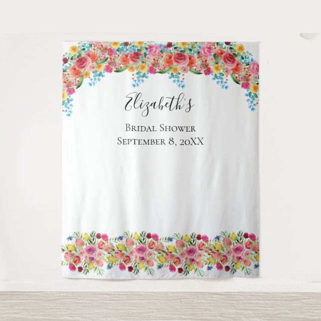 Foto Hintergrund Bridal Polterabend Wandteppich (Vorderseite)