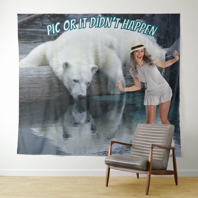Foto-Hintergrund Eisbär-Abschiedsparty Wandteppich (Beispiel (Horizontal))