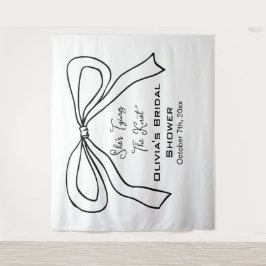 Foto-Hintergrund für das Brautparty "Knot Black Bo Wandteppich