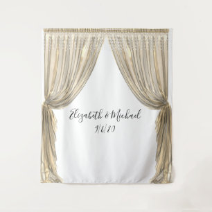 Foto Hintergrund Hochzeit Eleganter Gelber Goldvor Wandteppich