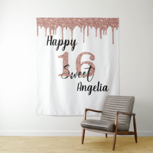 Foto Hintergrund Stand Sweet 16 16 Rose Gold Wandteppich