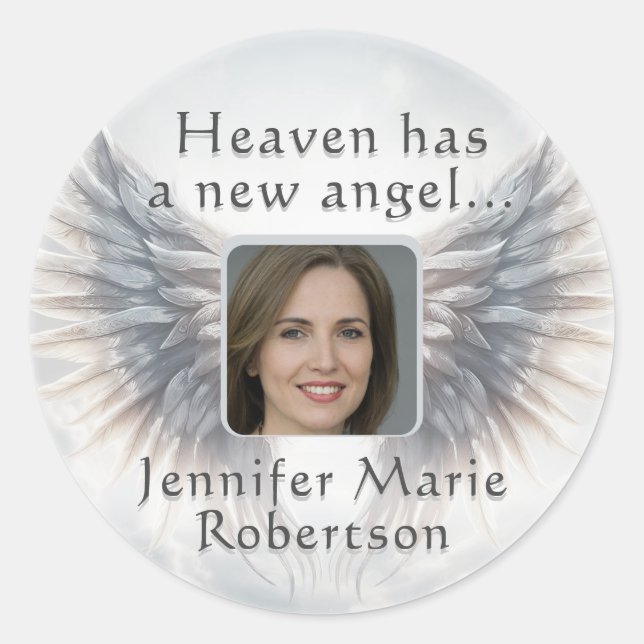 Foto hinzufügen | Memorabilia Runder Aufkleber (Vorderseite)