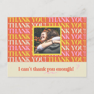 Foto hinzufügen - Persönlicher Dank Postkarte