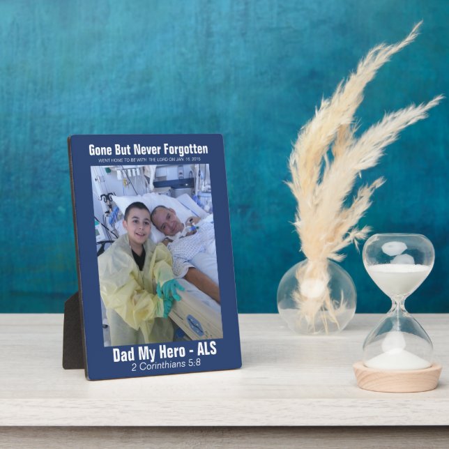 Foto hinzufügen / Text - Tabletop mit Easel Fotoplatte (Seite)