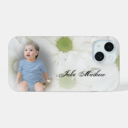 Foto hinzufügen Weiße Daisy iPhone-Hülle iPhone 15 Hülle