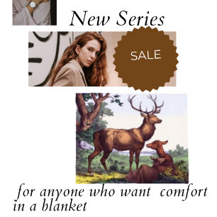 Foto Hirsch Familienwald Fleece Blanket