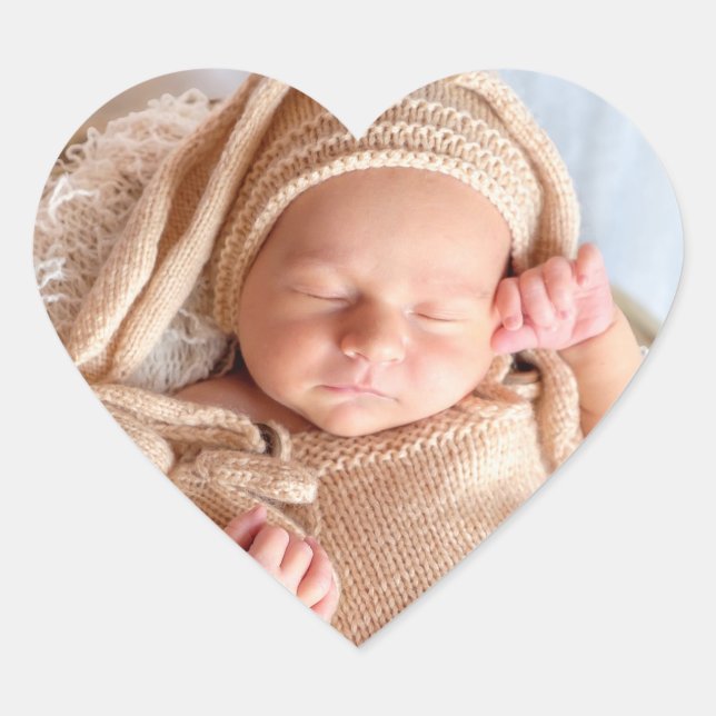 Foto hochladen Herz-Aufkleber (Vorderseite)