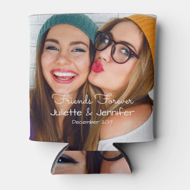 Foto hochladen | Personalisieren mit Namen, Daten Dosenkühler (Vorderseite)