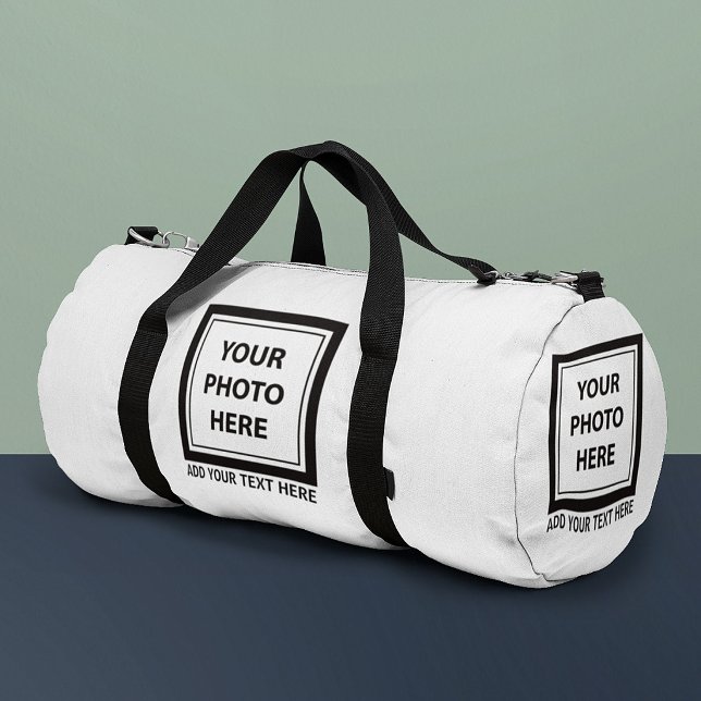 Foto hochladen und Text hinzufügen - Anpassen Duffle Bag (Von Creator hochgeladen)