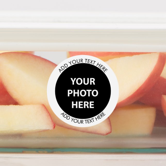 Foto hochladen und Text hinzufügen - Anpassen Etiketten (Befestigt)