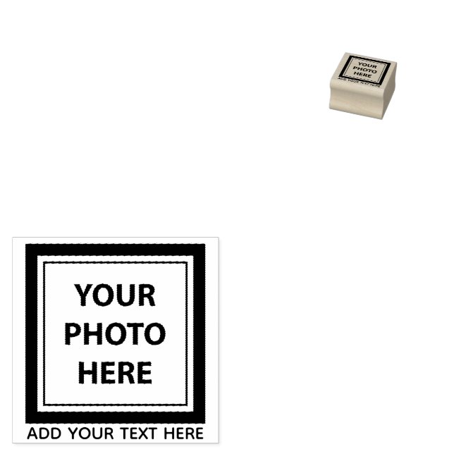 Foto hochladen und Text hinzufügen - Anpassen Gummistempel (Stempel)