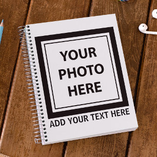 Foto hochladen und Text hinzufügen - Anpassen Notizbuch
