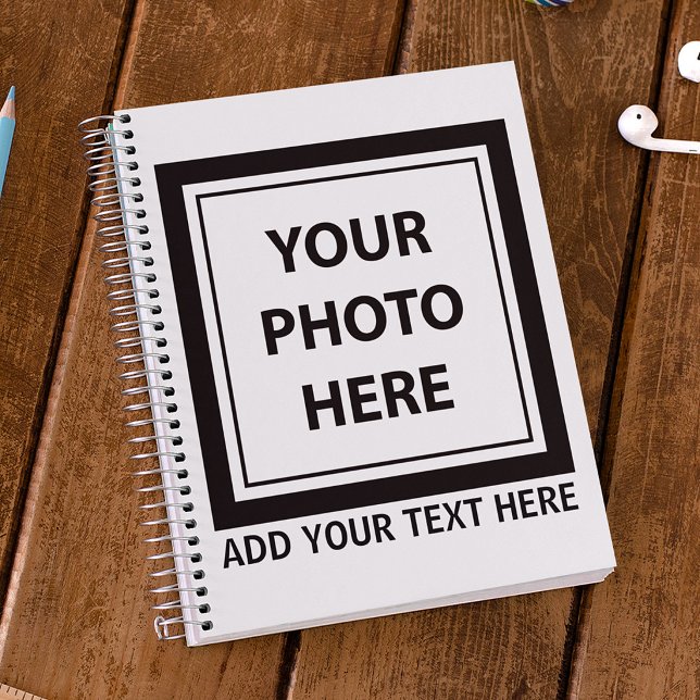 Foto hochladen und Text hinzufügen - Anpassen Notizbuch (Von Creator hochgeladen)