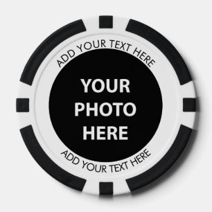 Foto hochladen und Text hinzufügen - Anpassen Pokerchips