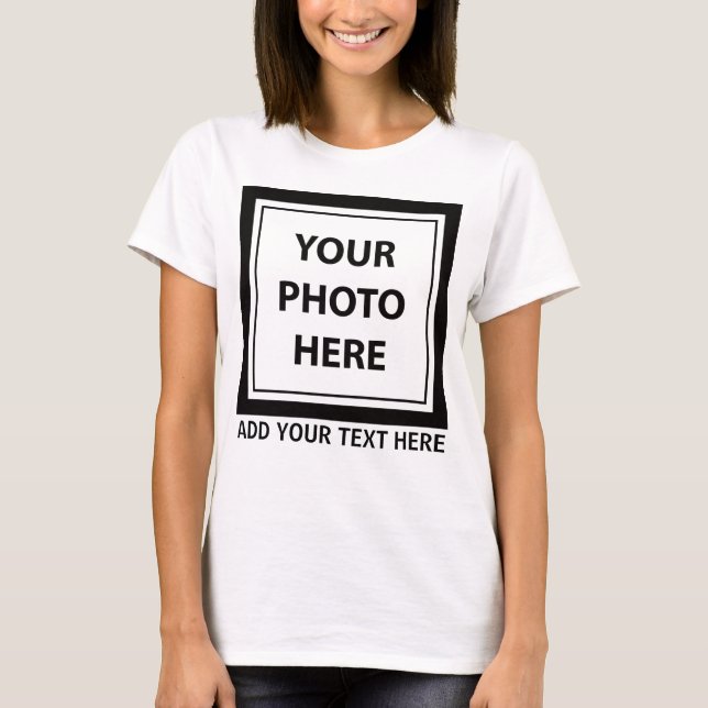Foto hochladen und Text hinzufügen - Anpassen T-Shirt (Vorderseite)