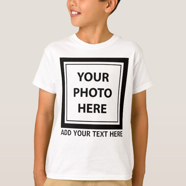 Foto hochladen und Text hinzufügen - Anpassen T-Shirt (Vorderseite)