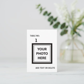 Foto hochladen und Text hinzufügen - Einfach Platzkarte