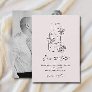 Foto-Hochzeit auf dem Weg zur Kapelle Save The Date