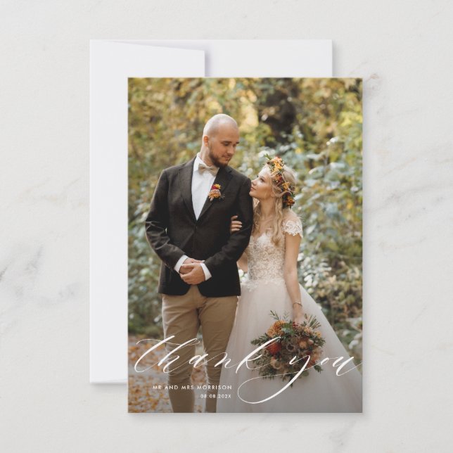 Foto Hochzeit dank Karte (Vorderseite)