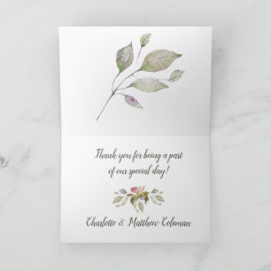 Foto Hochzeit Danke Aquarell Rosen Sanftes Rosa