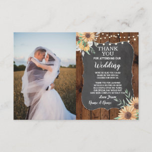 Foto Hochzeit Danke, dass Sie Card Verlobung Sonne Einladung