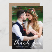 Foto Hochzeit Danke Kraft Card