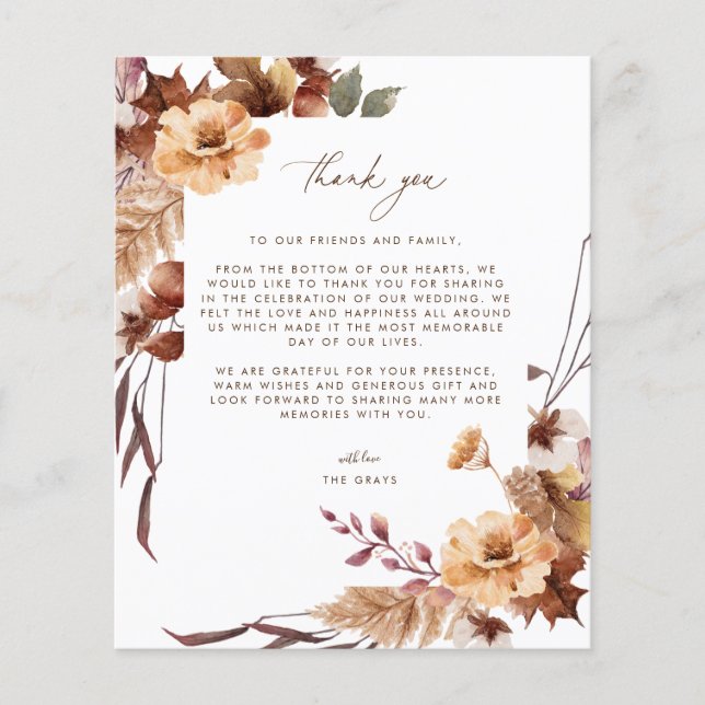Foto Hochzeit Dankeschön-Karte (Vorderseite)