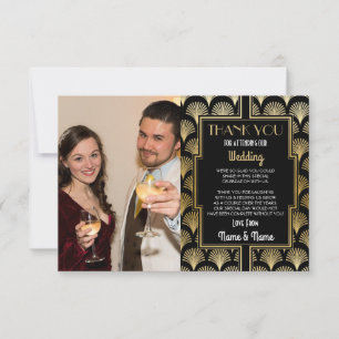 Foto-Hochzeit-Dankeskarten-Engagement 20er Party Dankeskarte