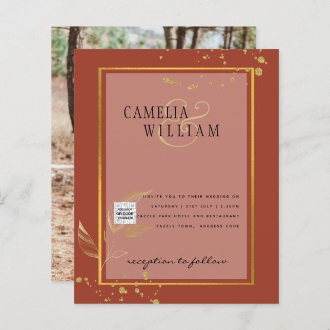 FOTO Hochzeit - Einladung Save the Date (Vorne/Hinten)