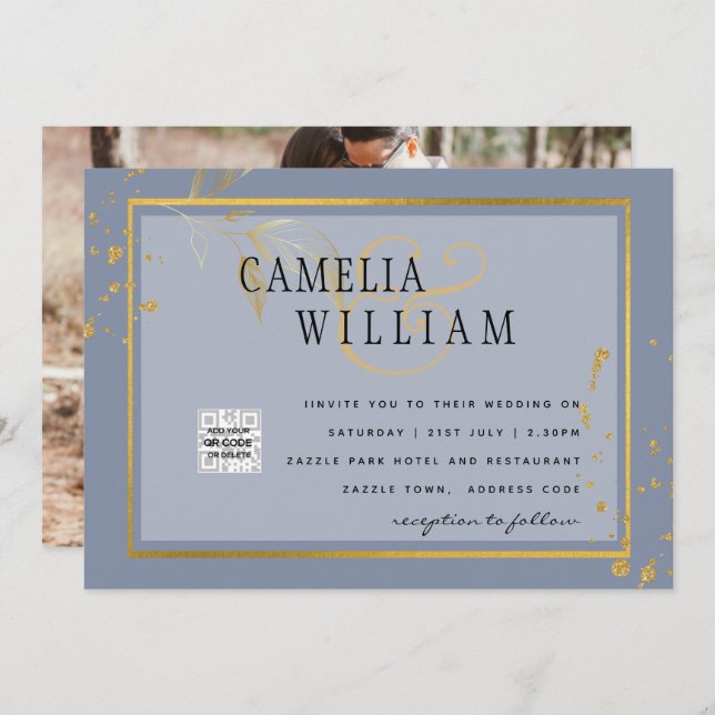 FOTO Hochzeit - Einladung Save the Date (Vorne/Hinten)