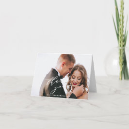Foto-Hochzeit (geklappt) Dankeschön-Merkkarte Dankeskarte