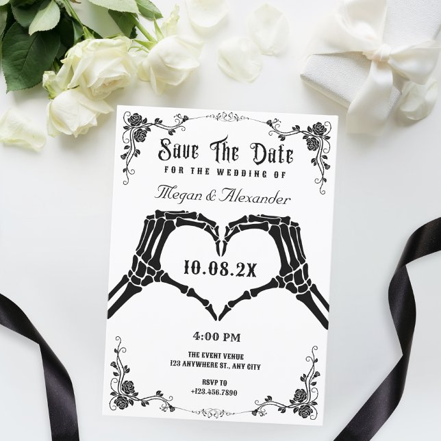 Foto Hochzeit in Schwarz-Weiß Save The Date (Von Creator hochgeladen)