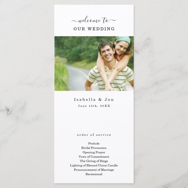 Foto Hochzeit Mass / Zeremonie Programm Fan (Vorderseite)