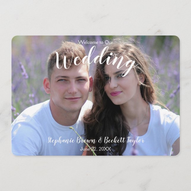 Foto Hochzeit Programm (Vorderseite)